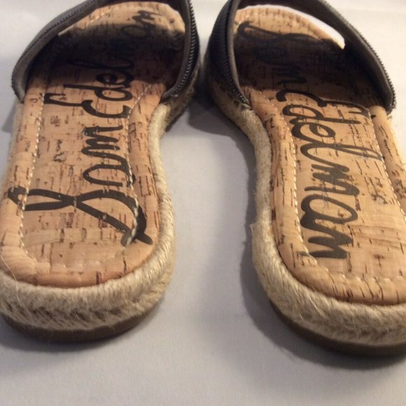 Sam Edelman Women's Aluna Slide Sandal Pewter Braided Espadrille Size 7.5 M - Picture 9 of 11